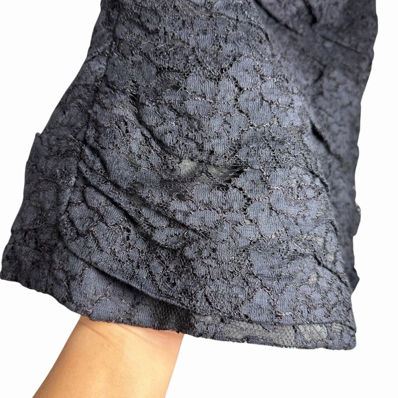 VTG Luna Womens 10 Black Lace Bustier Top 90s Goth Whimsigoth Coquette Strapless - Picture 7 of 10